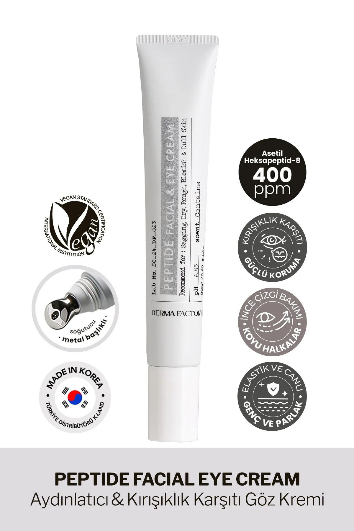 Derma Factory Peptide Facial & Eye Cream (20ml)