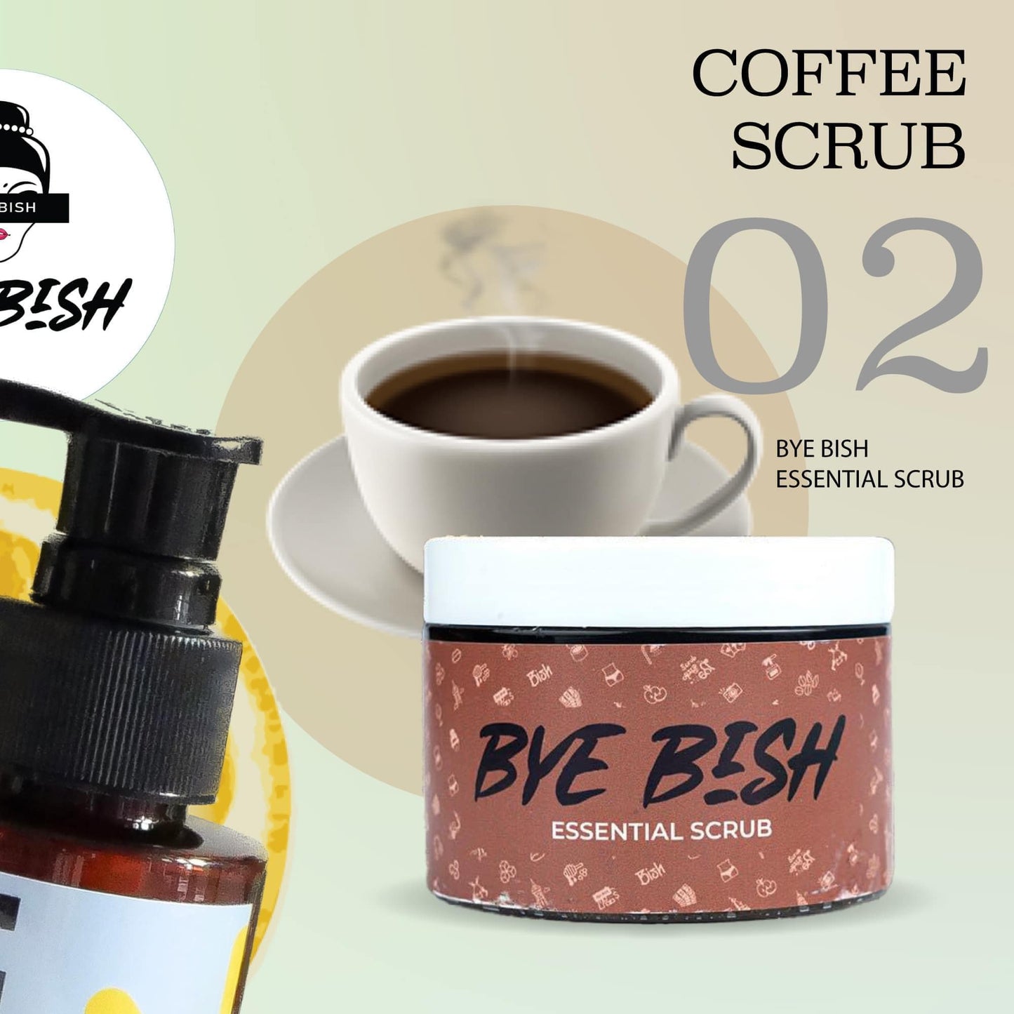 A Moe Bye Bish Essential Scrub 350g ( Coffee )