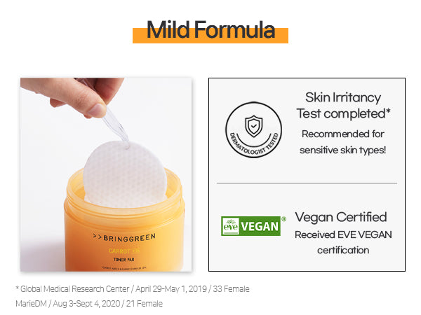 Bring Green Carrot Vita Toner Pads 145g