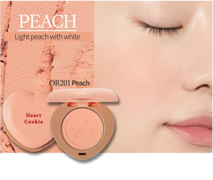 Etude House Heart Cookie Blusher #OR201 Peach