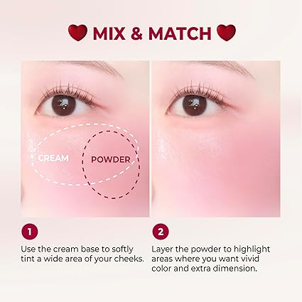 Colorgram Tintin Dory Duo Blusher 05 Red Heart Duo