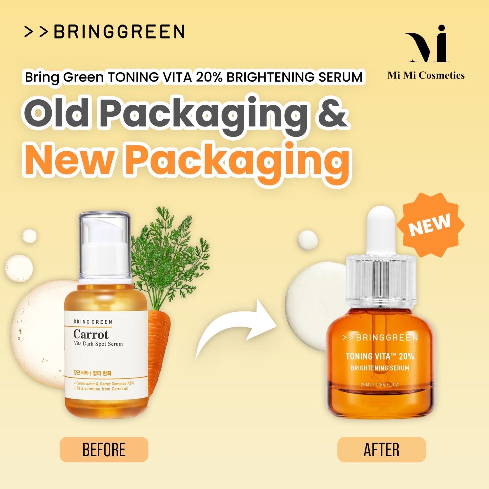 Bring Green Toning Vita 20% Brightening Serum 25ml – Mi Mi Korean Cosmetics