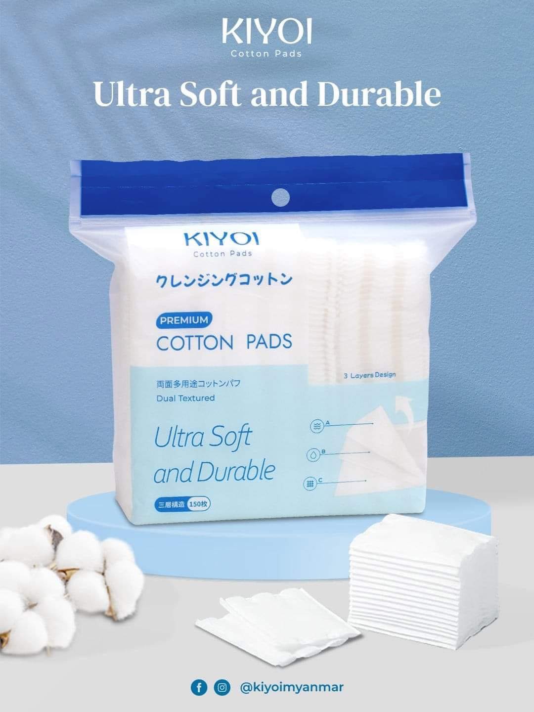 KIYOI Ultra Soft Cotton Pad 150sheet