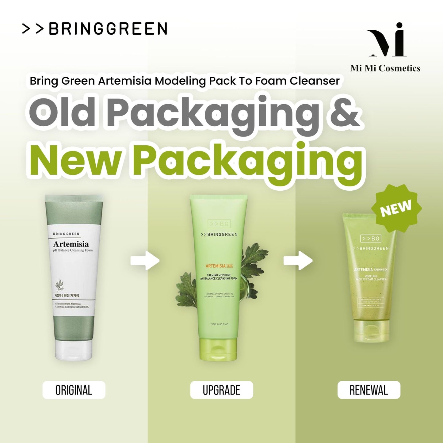 Bring Green Artemisia Calming EX Modeling Pack To Foam Cleanser 120ml